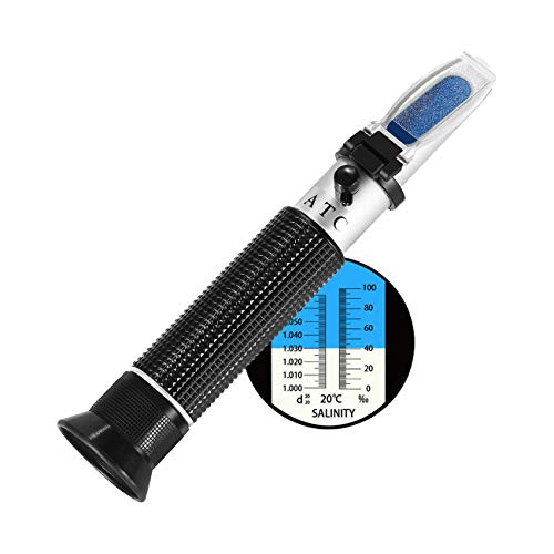 Seawater Salinity Refractometer,V-Resourcing Automatic Temperature Compensation...