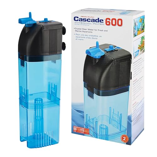 Penn-Plax Cascade 600 Fully Submersible Internal Filter – Provides Physical,...
