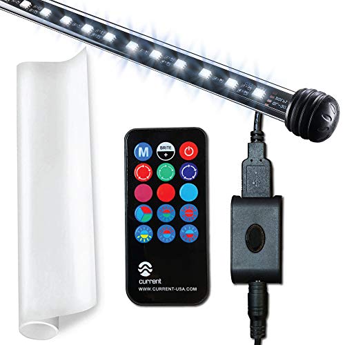 CURRENT USA 72' Serene Aquarium LED Background Light Kit | Fish Tank Lighting Backdrop Decoration Black 3D 125, 150, 180 Gallon Tank (3154)