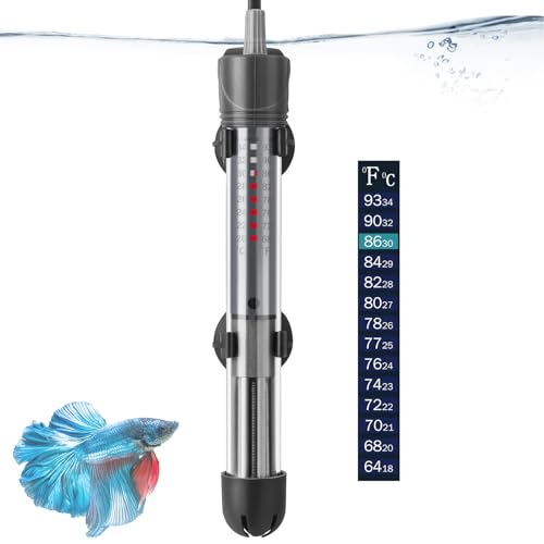 HITOP 25W 50W 100W 200W 300W Adjustable Aquarium Heater, Submersible Fish Tank...