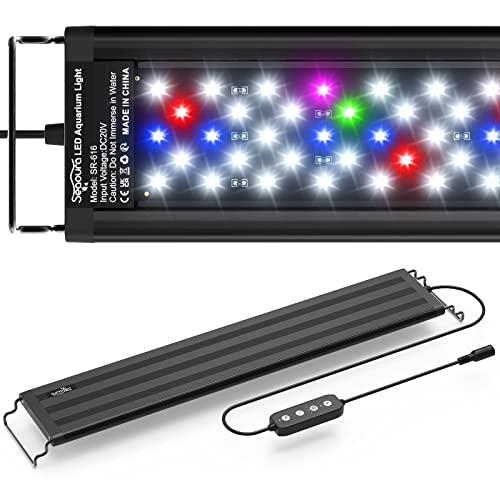 SEAOURA Led Aquarium Light for Plants-Full Spectrum Fish Tank Light with Timer...