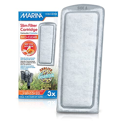 Marina Bio Clear Ceramic Replacement Cartridge for Slim Filters, 3 Pack –...