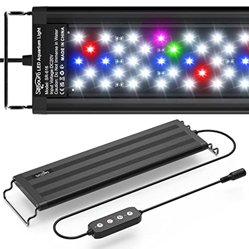 SEAOURA Led Aquarium Light for Plants-Full Spectrum Fish Tank Light with Timer...