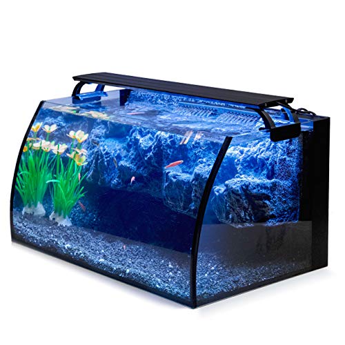 hygger Horizon 8 Gallon LED Glass Aquarium Kit for Starters with 7W Power Filter...
